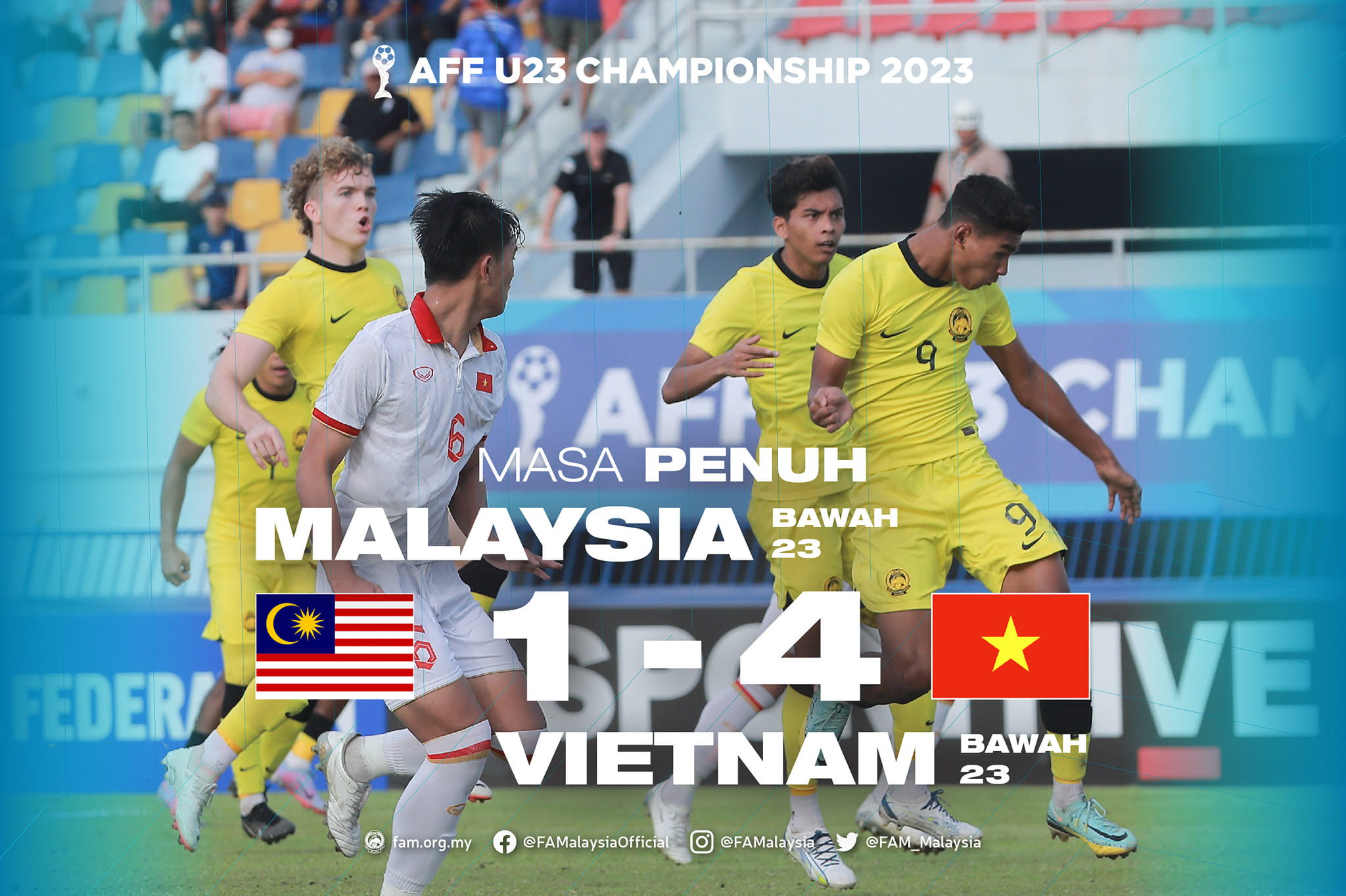 Piala AFF B-23: Malaysia gagal ke final, sasaran tidak tercapai