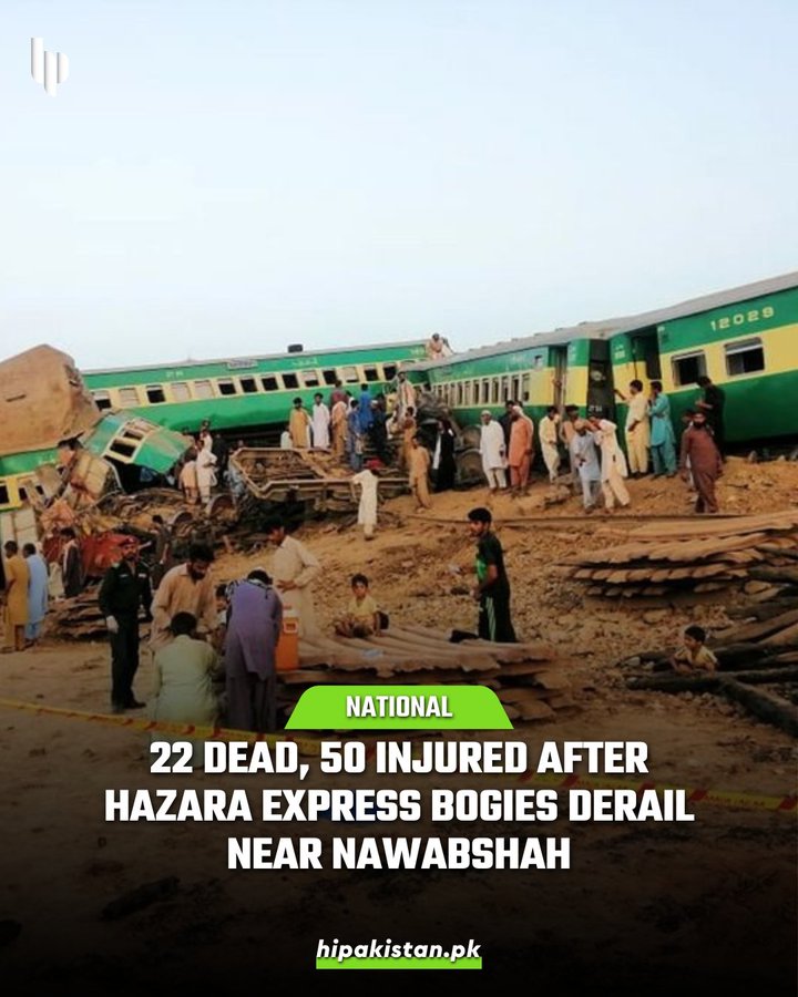 22 terbunuh, 50 cedera selepas kereta api tergelincir di Pakistan