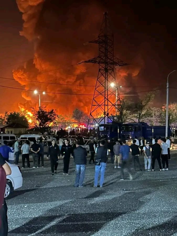 Letupan kuat berlaku di gudang di Tashkent, Uzbekistan