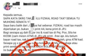 JPJ buat lapor polis kenyataan palsu tentang LKM digital