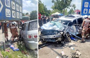 Tiga beranak maut kemalangan di Kemaman
