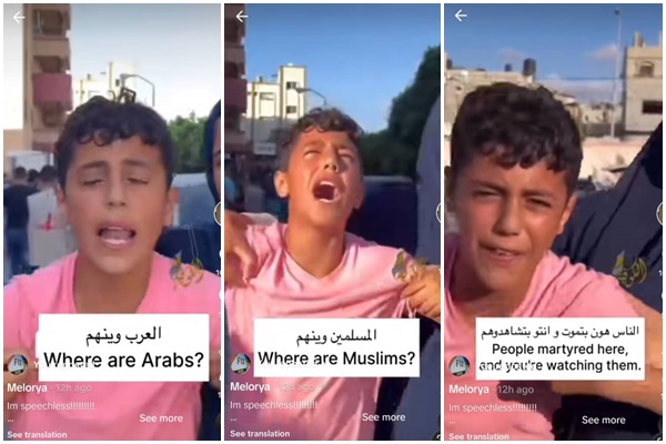 Mana Arab, Muslim? Kamu hanya melihat? – Ratap anak Palestin