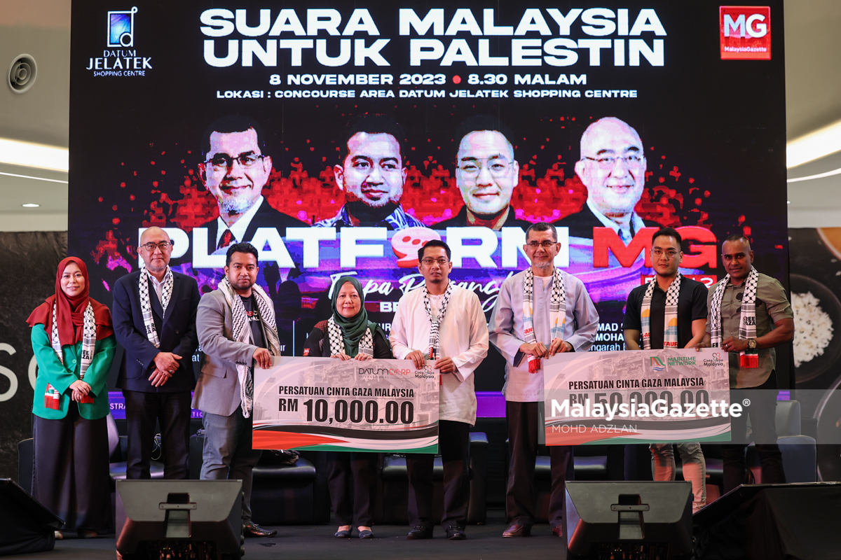 Platform MG Suara Malaysia untuk Palestin Noraini Razak Tengku Khairul Azwan Datumcorp Datum Jelatek Shopping Centre