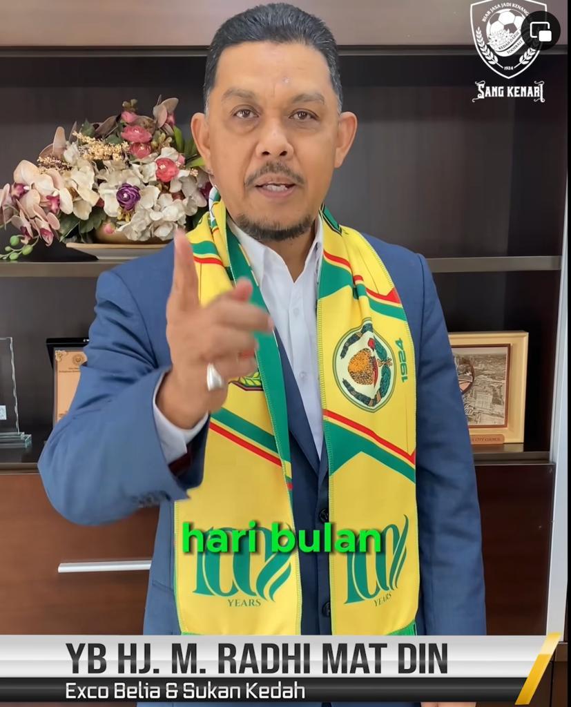 Radhi ajak peminat Kedah penuhi stadium jumpa Selangor