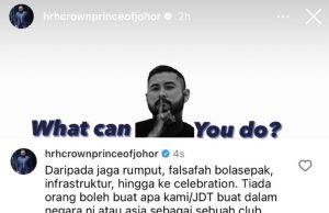 JDT berjaya kerana hanya ada satu TMJ