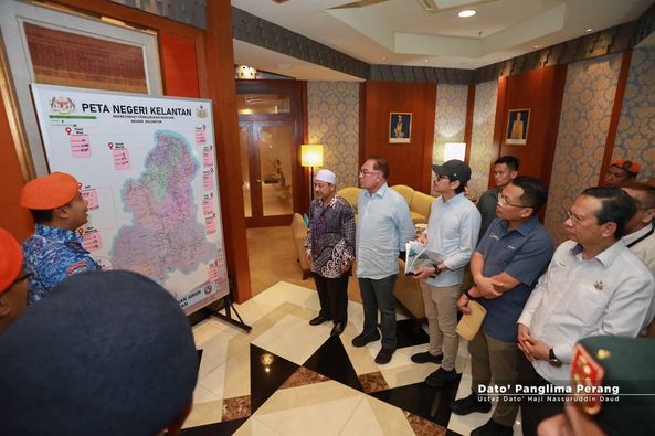 PM tiba di Kelantan tinjau situasi banjir