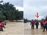 Jalan dinaiki air, lelaki bermotosikal nyaris hanyut di Mersing