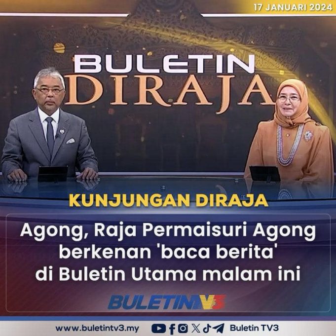 Agong Baca Berita Buletin Utama Malam Ini