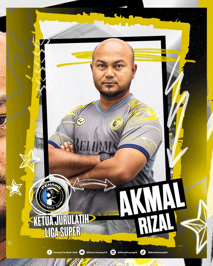 Akmal Rizal Dilantik Ketua Jurulatih Penang Fc