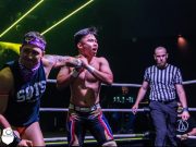Golden Boy mula misi gusti 2024 menentang Robbie di Melbourne Emman Azman dari Malaysia Pro Wrestling ketika menentang ahli gusti Australia dari New Japan Pro Wrestling, Robbie Eagles