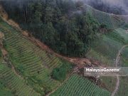 Hujan berterusan punca tanah runtuh di Blue Valley, Cameron Highlands