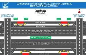 Lencongan laluan motosikal di LSA dilanjutkan