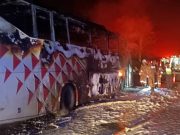 ‘Sekelip mata nampak bas rempuh motosikal dan terbakar” – Saksi