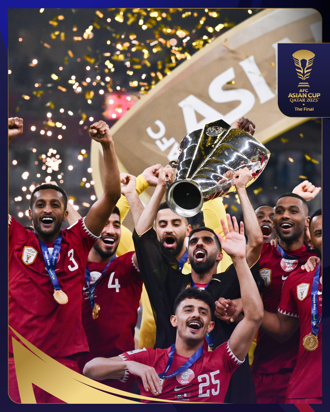 Afif lakar hatrik penalti bantu Qatar pertahankan kejuaraan Piala Asia 2023