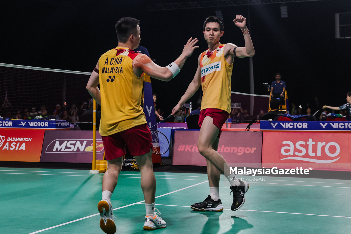 Aksi Separuh Akhir Kejohanan Badminton Berpasukan Asia 2024 21