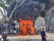 20 penumpang lalui detik cemas, bas Rapid Penang terbakar