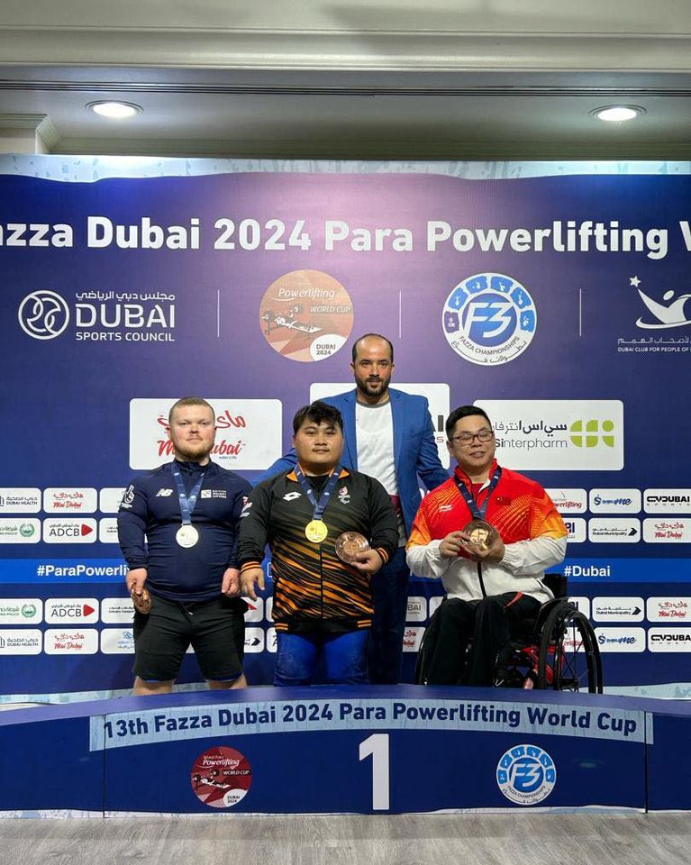 Bonnie raih emas Kejohanan Piala dunia Powerlifting Para di Dubai