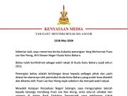 MB Selangor ucap takziah kepada keluarga ADUN Kuala Kubu Bharu