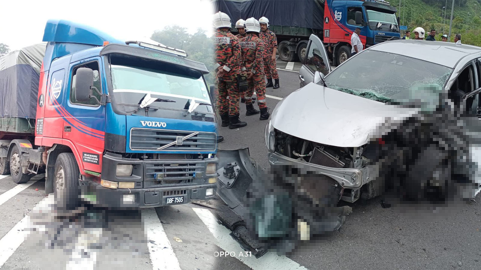 Myvi rempuh treler, seorang wanita maut