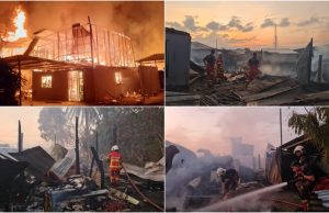 65 penduduk hilang tempat tinggal, 10 rumah terbakar di Kampung Likas