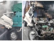 Pemandu, kelindan maut selepas rempuh lori muatan batu