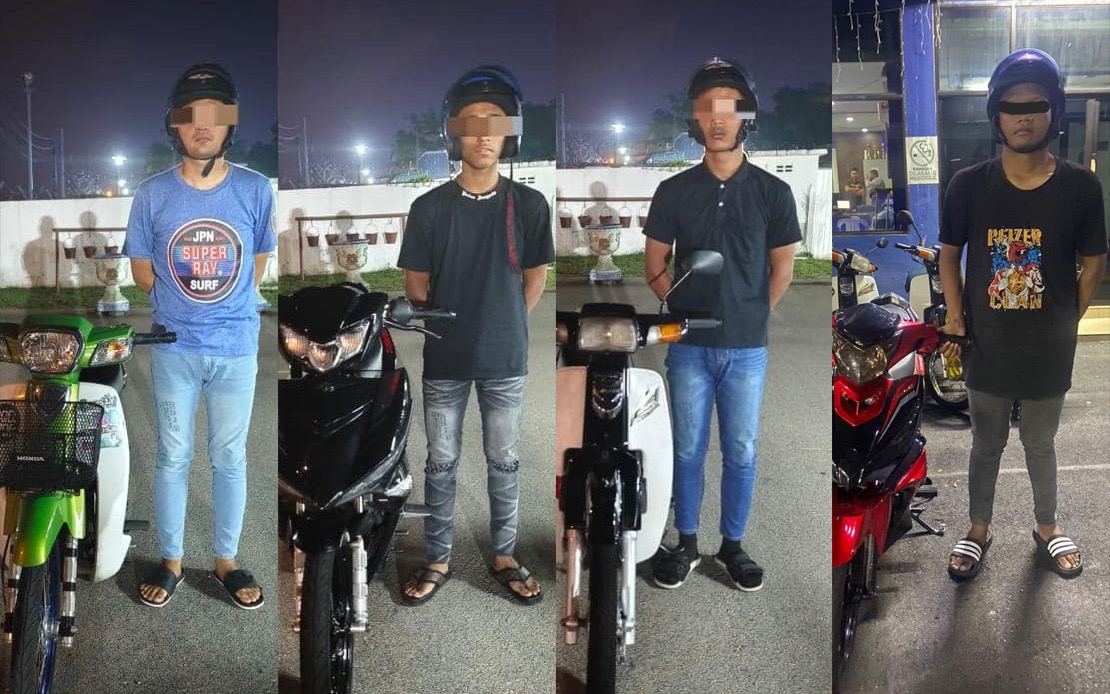 Polis Pulau Pinang tahan empat mat rempit