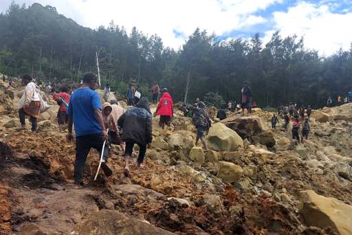 Jumlah korban tanah runtuh di Papua New Guinea meningkat kepada lebih 300 orang
