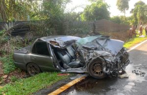 Pelajar temui ajal kereta bertembung lori dedak