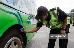 Ops Bersepadu Khas: 22 bas persiaran, ekspres diperiksa di Lebuh Raya Karak