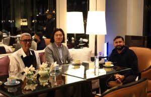 TMJ, Pan-gon minum kopi bersama, ucap good luck