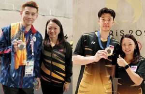 Hannah Yeoh yang bergambar bersama pemain badminton Thailand, Kunlavut Vitidsarn yang menewaskan Lee Zii Jia.