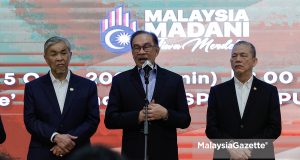 Perdana Menteri, Datuk Seri Anwar Ibrahim berucap pada Perjumpaan Bersama Warga Jabatan Perdana Menteri bagi bulan Ogos di Puspanitapuri, Putrajaya. Foto SADIQ SANI, 5 OGOS 2024