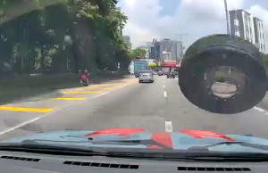 Tayar lori ‘terbang’, penunggang motosikal cedera