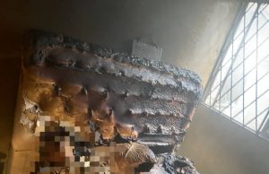 Mayat wanita hampir rentung, hanya katil dan tilam terbakar
