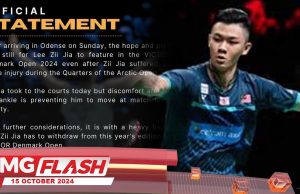 Terbuka Denmark : Zii Jia Undur Diri #MGFlash