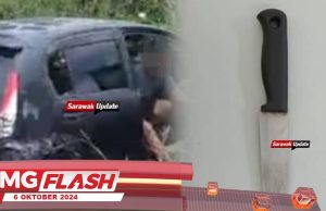 Mangsa Kemalangan Acu Pisau Ke Arah Polis Cuba Membantu #MGFlash