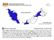 Hampir semua negeri diramal alami cuaca buruk malam ini