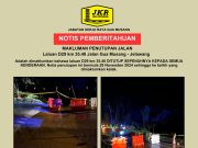 Jalan Gua Musang-Jeli di Kilometer 35 ditutup, tanah mendap
