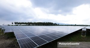 Loji Janakuasa Tenaga Solar Berkapasiti 50 Megawatt (MW) di solar berskala besar (LSS4), Parit Buntar, hari ini. Foto ANIQ NABILAFIQ ANUAR, 16 APRIL 2024.