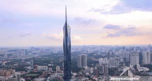 Menara Merdeka 118 bersama bangunan pencakar langit yang lain ketika tinjauan sempena Belanjawan 2025 sektor ekonomi di Kuala Lumpur. Foto AIZAT ZAINAL. 18 OKTOBER 2024.