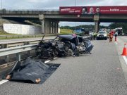 Seorang wanita maut, pemandu cedera selepas kereta langgar penghadang jalan