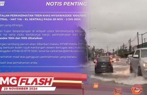 Banjir: KTMB Gantung perkhidmatan Mysawasdee #MGFlash