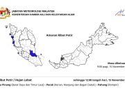 Ribut petir, hujan lebat di tiga negeri pagi ini