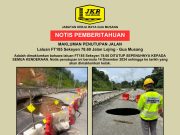 KM78 Gua Musang-Lojing ditutup akibat jalan mendap