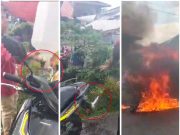 Polis tahan wanita bakar motosikal, elak kena tarik