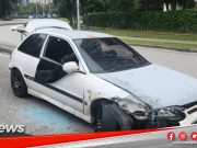 Takut dicekup, Proton Satria nekad langgar polis, penunggang motosikal