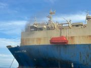 Maritim selamatkan 19 kru kapal kargo terbakar
