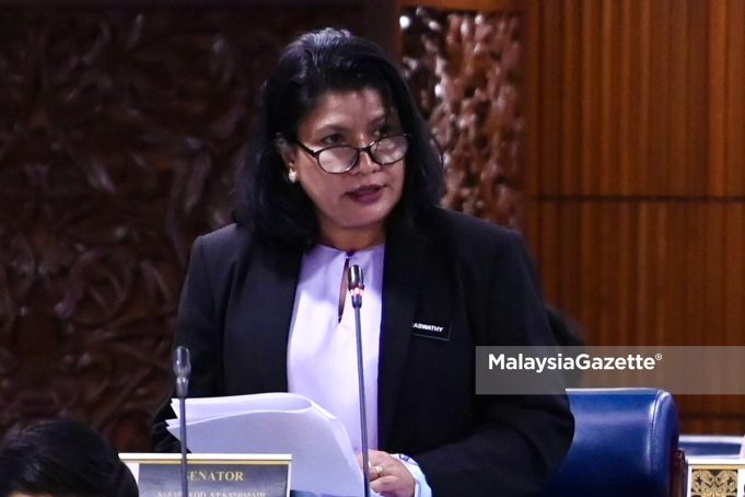 Timbalan Menteri Perpaduan, Senator Puan Saraswathy Kandasami pada Mesyuarat Kedua Penggal Ketiga Parlimen ke-15 di Dewan Rakyat, Parlimen, Kuala Lumpur. Foto JABATAN PENERANGAN MALAYSIA, 02 JULAI 2024.