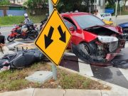2 penuntut UiTM cedera rempuh kereta