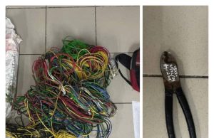 Tiga ditahan pecah masuk kedai curi wayar elektrik
